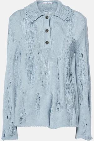 Acne Studios Distressed cotton and wool sweater