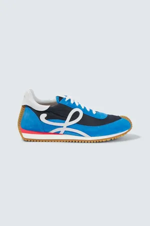 Loewe Flow Runner 2.0 suede-trimmed sneakers