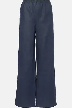 ASCENO Austin linen wide-leg pants