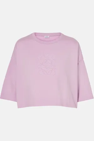 Loewe Cropped cotton jersey T-shirt