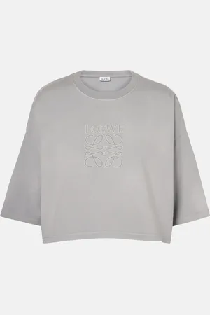 Loewe Cropped cotton jersey T-shirt