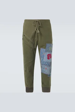 GREG LAUREN Patchwork cotton sweatpants