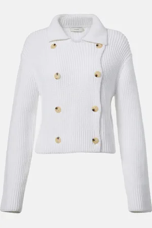 Vince Double-breasted cotton-blend jacket