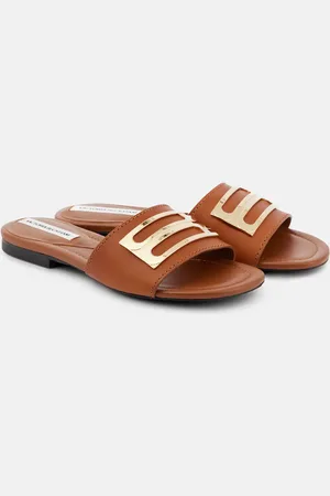 Victoria Beckham B Buckle leather slides
