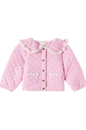Louise Misha Joulia quilted gingham cotton jacket