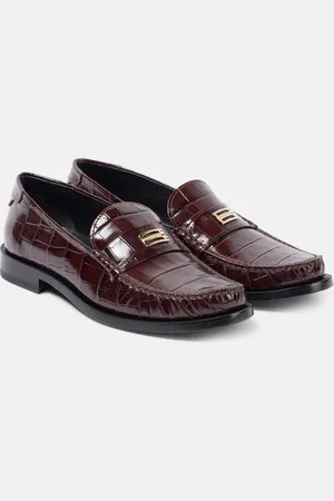 Victoria Beckham Croc-effect leather loafers