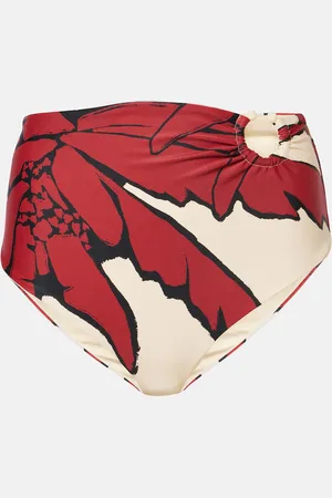 JOHANNA ORTIZ Printed high-rise bikini bottoms