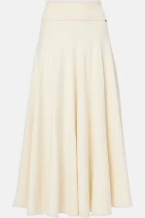 EXTREME CASHMERE Twirl cashmere-blend midi skirt