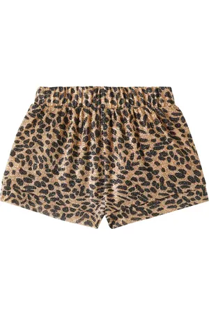 Oseree OsÃ©ree Kids LumiÃ¨re leopard-print shorts