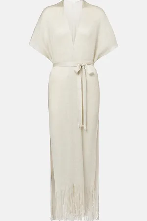 Max Mara Zarelia fringed lamÃ© kaftan