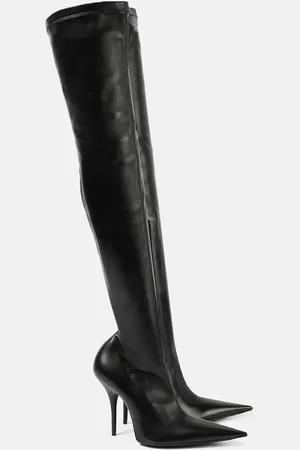 Balenciaga Avenue leather over-the-knee boots