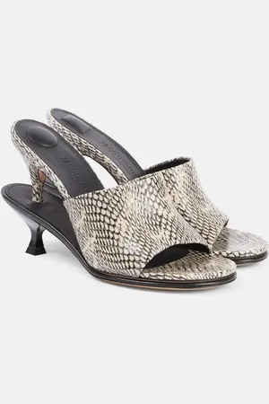 Jacquemus Doubles snake-effect leather mules