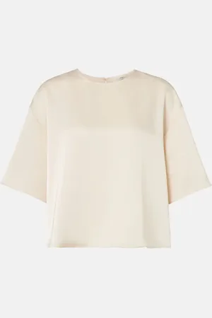 Leset Barb oversized satin t-shirt