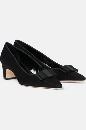Manolo Blahnik Reador bow-detail suede pumps