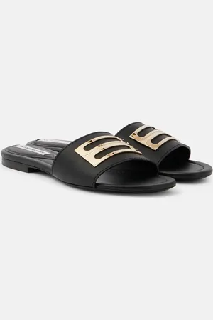 Victoria Beckham Logo leather slides