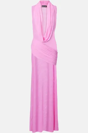 DAVID KOMA Semi-sheer gown