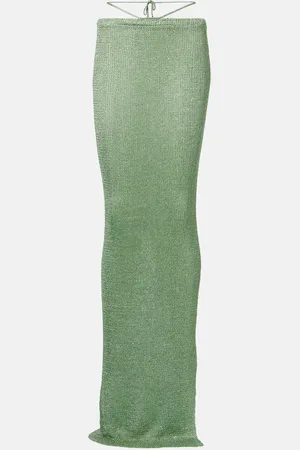 Bananhot Alma sequined knitted maxi skirt