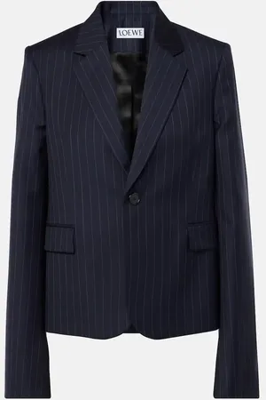 Loewe Pinstripe wool twill suit jacket