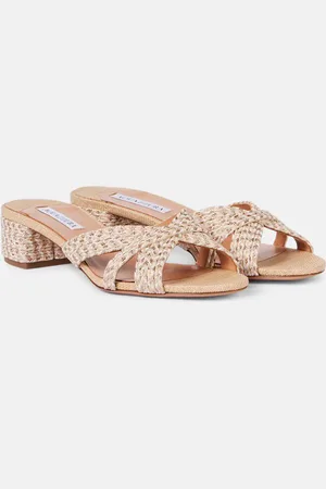 Aquazzura Sundance Beach 35 raffia mules
