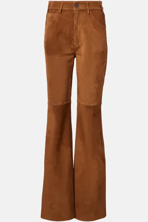 NILI LOTAN Roe suede flared pants