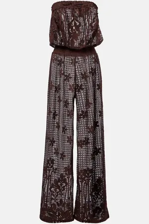Melissa Odabash Viv off-shoulder cotton-blend jumpsuit