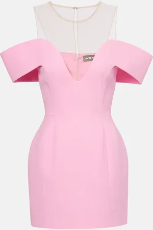 DAVID KOMA Virgin wool crÃªpe minidress