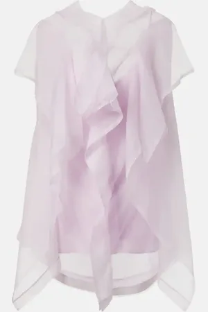 Khaite Santana ruffled silk organza top