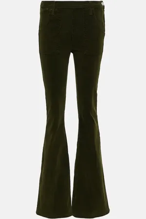 Frame Le Slim Palazzo high-rise corduroy flared pants
