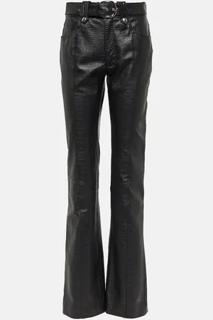 Alessandra Rich Croc-effect leather pants