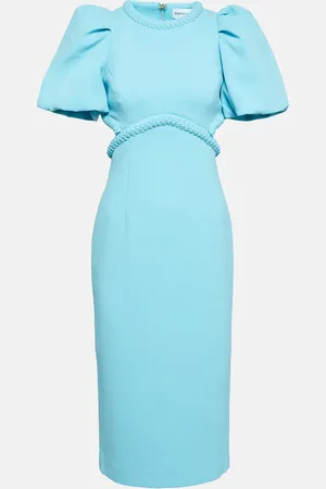Rebecca Vallance Michelle Puff cutout crÃªpe midi dress
