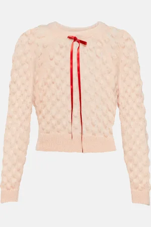 Simone Rocha Bow-embellished mohair-blend sweater