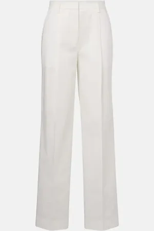 Totême High-rise cotton straight pants