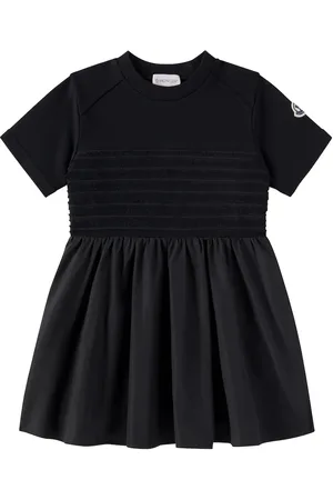 Moncler Logo jersey and taffeta dress