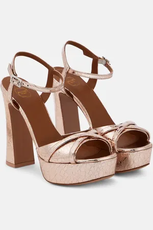 MALONE SOULIERS Keaton mirrored leather platform sandals