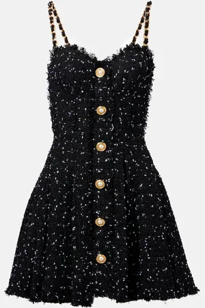Balmain LamÃ© tweed minidress
