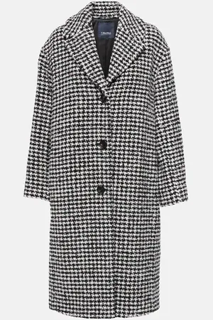 Max Mara Brando houndstooth wool-blend coat