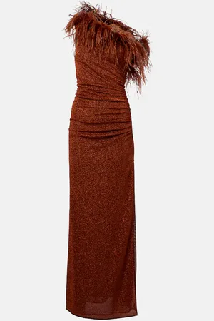 Oseree OsÃ©ree LumiÃ¨re Plumage maxi dress