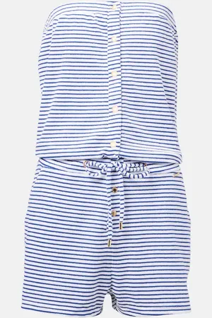 Melissa Odabash Venus cotton-blend terry romper