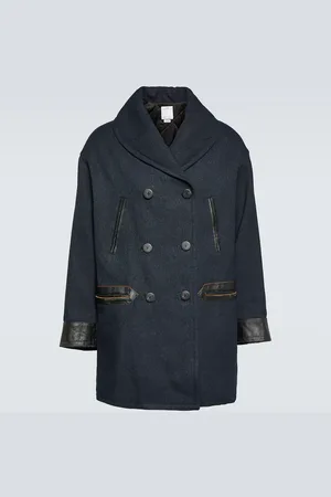 VISVIM Wool and linen twill peacoat