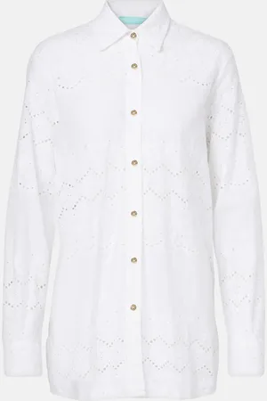 Melissa Odabash Orla broderie anglaise cotton shirt