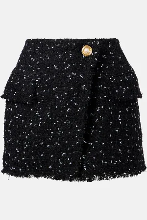Balmain Polka-dot tweed miniskirt