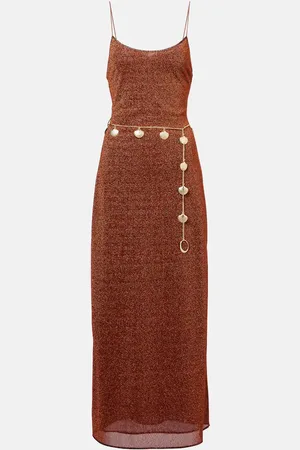 Oseree OsÃ©ree LumiÃ¨re belted maxi dress