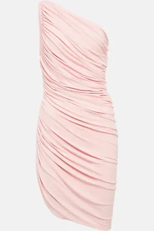 Norma Kamali Diana asymmetrical ruched minidress