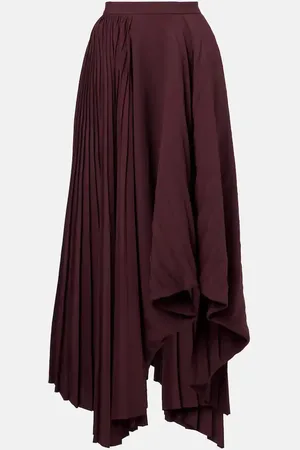Alexander McQueen PlissÃ© asymmetric maxi skirt