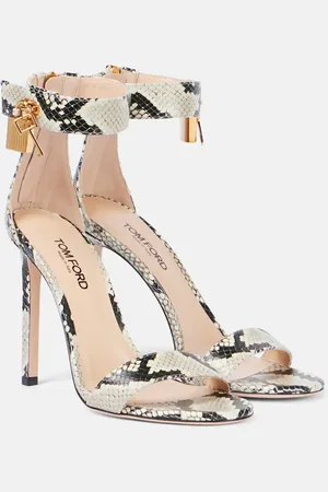 Tom Ford Padlock 105 snake-effect leather sandals