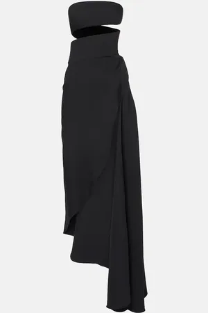 Alaïa AlaÃ¯a Spiral silk and wool midi dress