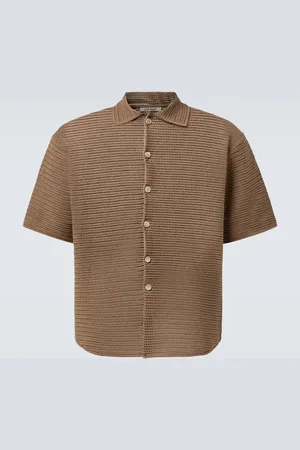 Auralee Knitted cotton mesh shirt