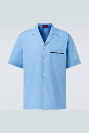 Gucci Web Stripe cotton poplin shirt