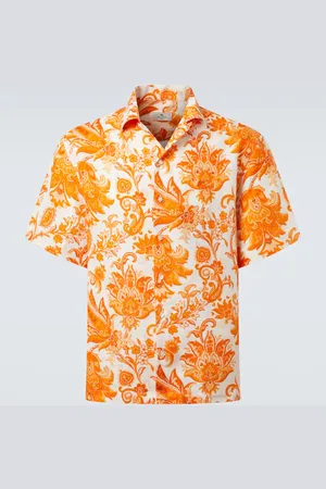 Etro Paisley linen bowling shirt