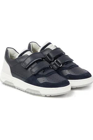 Brunello Cucinelli Suede-trimmed leather sneakers